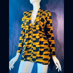 Yellow and Black Party Dress